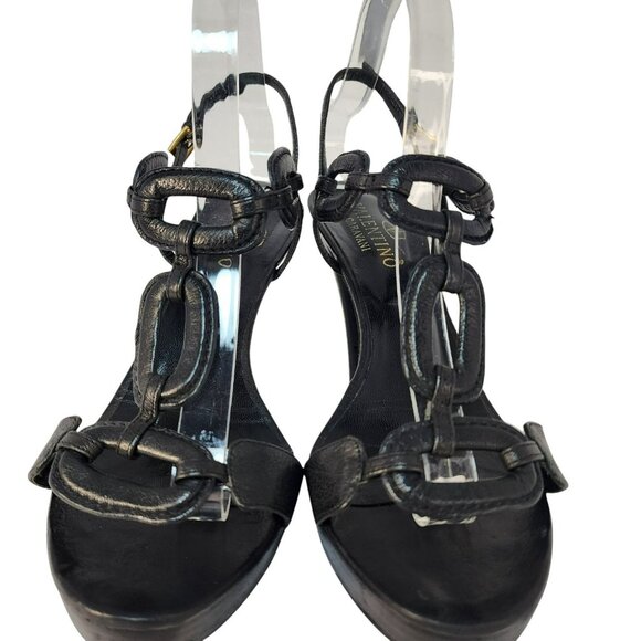 Valentino Garavani Black Leather Stiletto Heels – Size 40 EU | 9.5 US - Picture 10 of 11